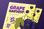 Grape Harvest Flyer Set, a Flyer Template by Annora Studio (Thumbnail 4 of 6)