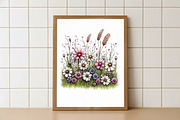 Whimsical Flowers Spring Clipart, an Illustration by Watercolor design (Thumbnail 6 of 6)