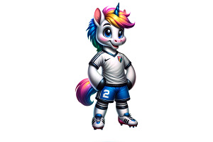 Soccer Football Unicorns PNG Set