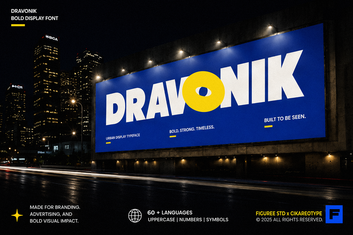 Dravonik - Bold Display Sans Serif, a Sans Serif Font by figuree studio (Photo 10 of 10)
