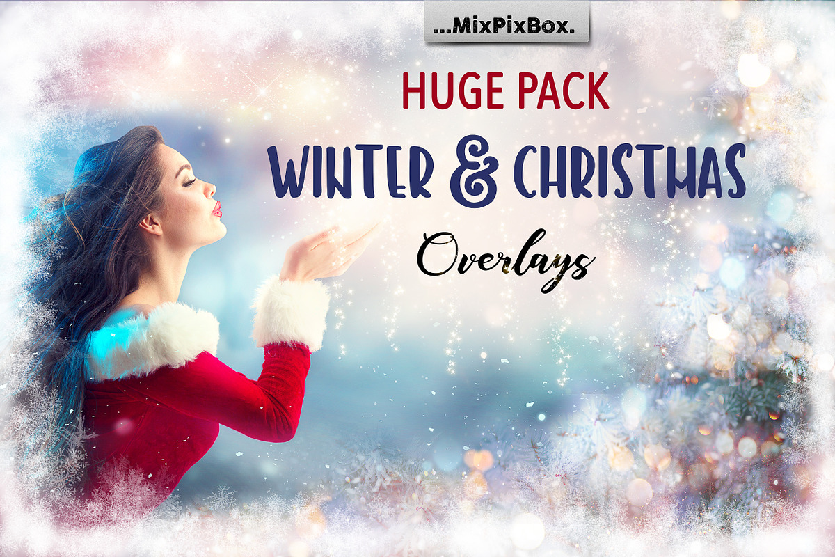 Winter and Christmas Overlays Pack, an Object Graphic by MixPixBox