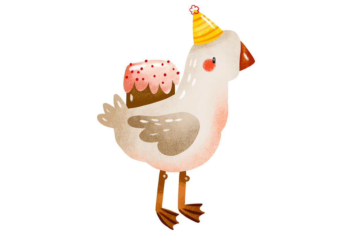 Watercolor Party Geese Clipart Set, an Animal Illustration by the_myro (Photo 5 of 7)