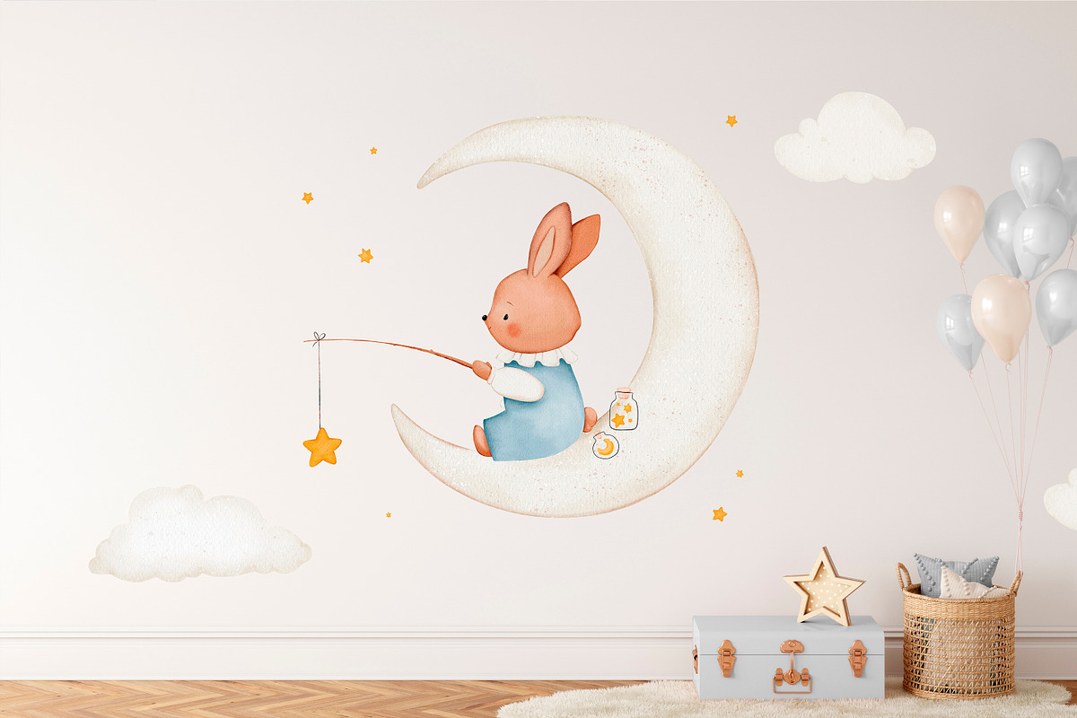 Magic dreams watercolor collection, an Animal Illustration by AfonshinaArt (Photo 4 of 12)