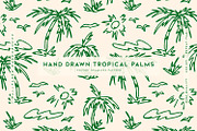 Hand Drawn Tropical Palms, a Pattern Graphic by MalyskaStudio (Thumbnail 1 of 14)