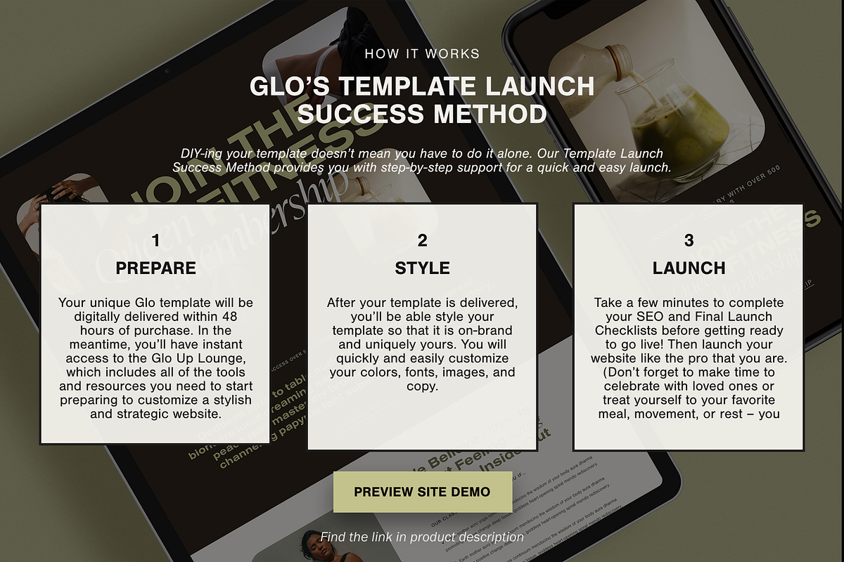 Website Template Squarespace, a Squarespace Template by Glo Design Studio (Photo 8 of 9)