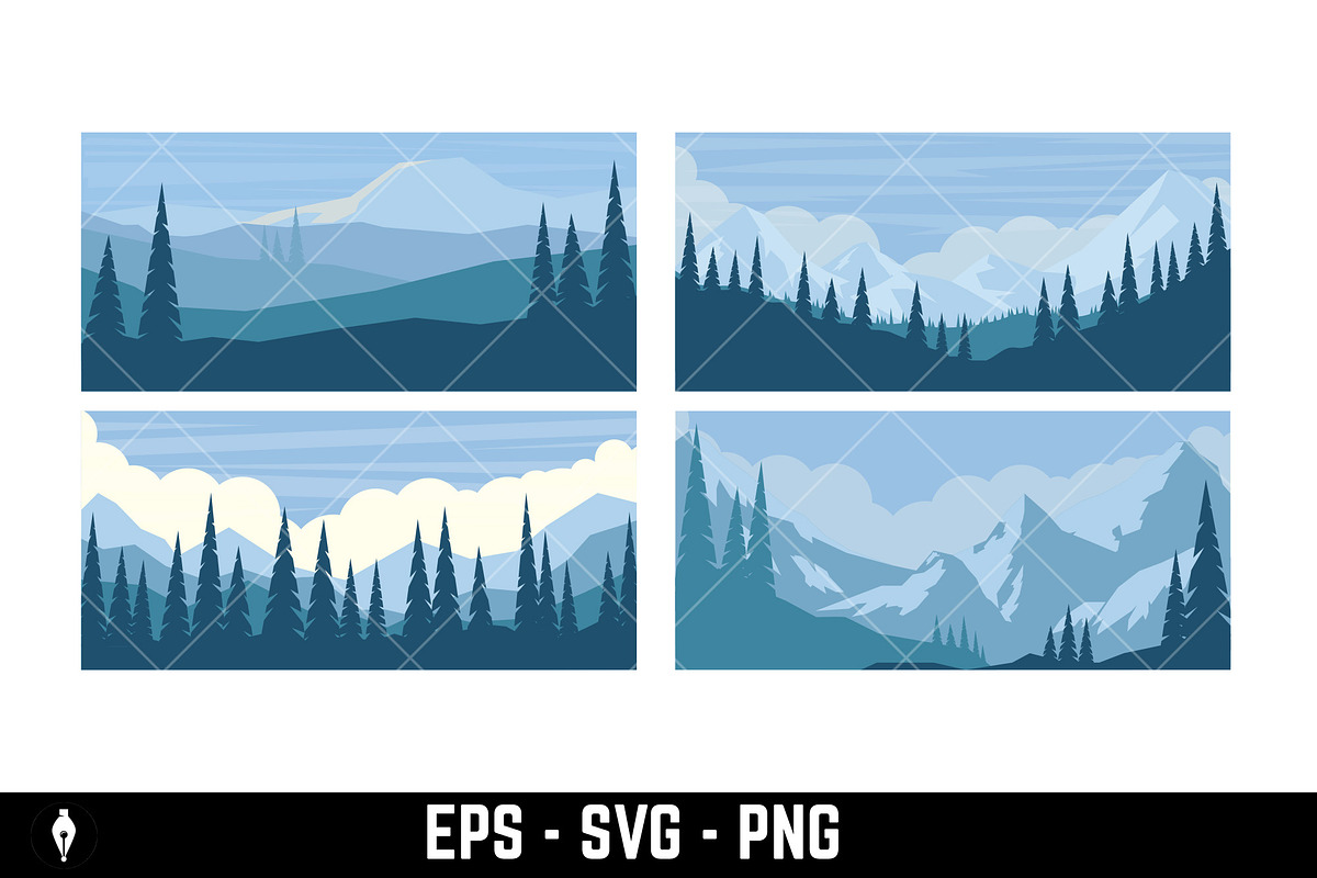 Vector landscapes, a Seasonal Illustration by Vectorhight (Photo 1 of 3)