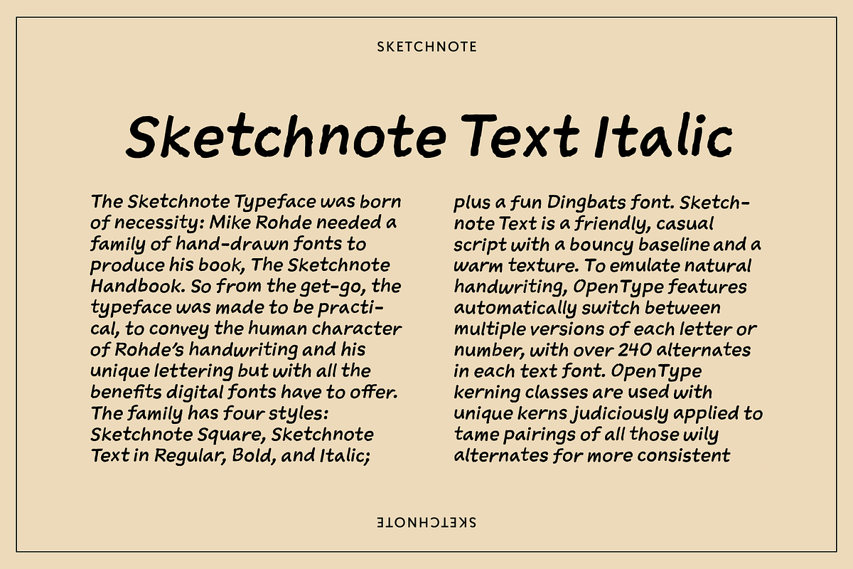 Sketchnote, a Handwritten Font by Delve Fonts (Photo 5 of 7)
