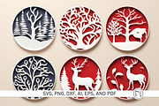 Cricut Christmas Coasters SVG bundl, a Graphic by NGISED (Thumbnail 5 of 10)