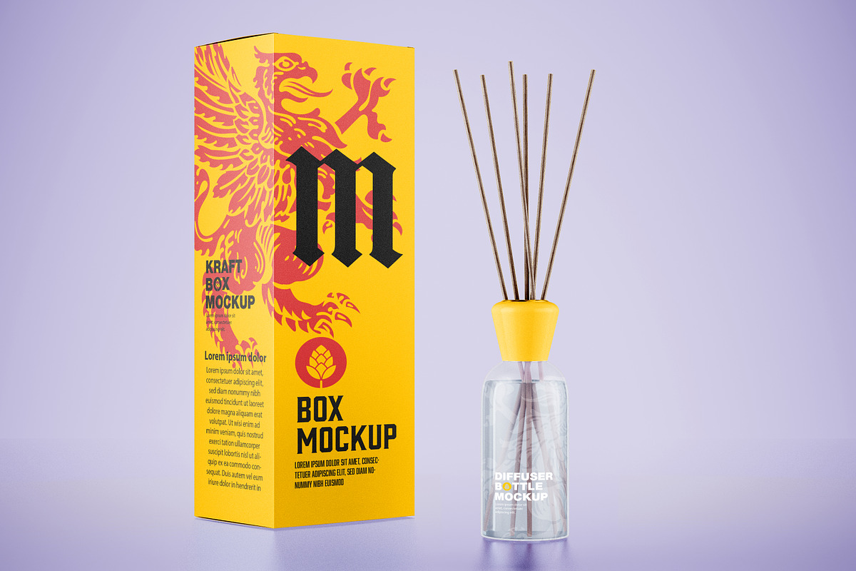 Diffuser Bottle Mockup, an Advertising Mockup by OneVectorStock (Photo 3 of 7)