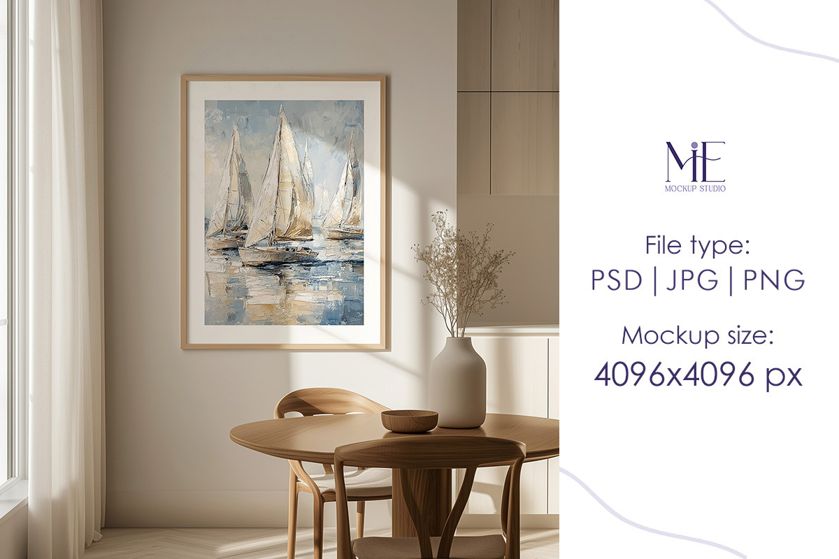 A1 Wall Frame PSD PNG Mockup, a Mockup by Mie Mockup Studio (Photo 2 of 7)