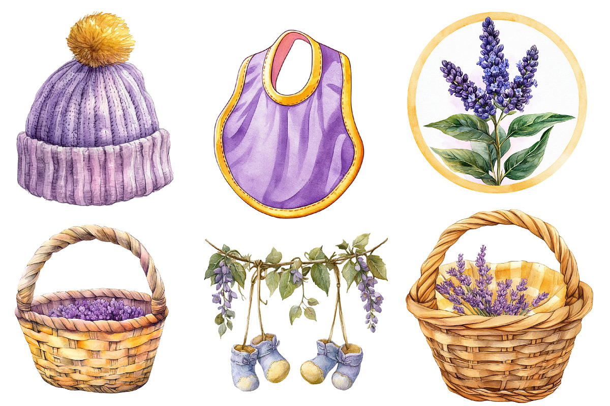 Yellow Light Lilac Baby Nursery, an Illustration by Designworld (Photo 2 of 5)