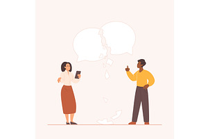 Failure problem miscommunication, a Person Illustration by Lemberg Vector