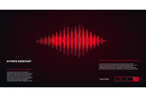 Ai voice assistant. Sound wave, a Technology Illustration by Stock-Smart-Start