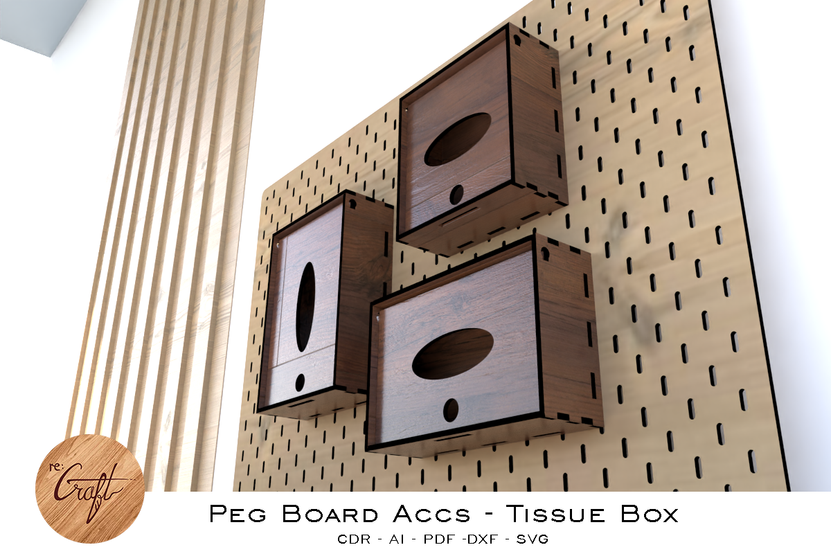 Peg Board Accessories Tissue box, a Templates & Theme by StanleyTirtoutomo (Photo 3 of 11)