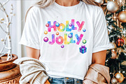 Colorful Glitter Holly Jolly Png, an Illustration by Sublimation Artist (Thumbnail 6 of 9)