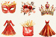 Red Mother's Day Sublimation Clipart, an Illustration by OK Design (Thumbnail 5 of 5)