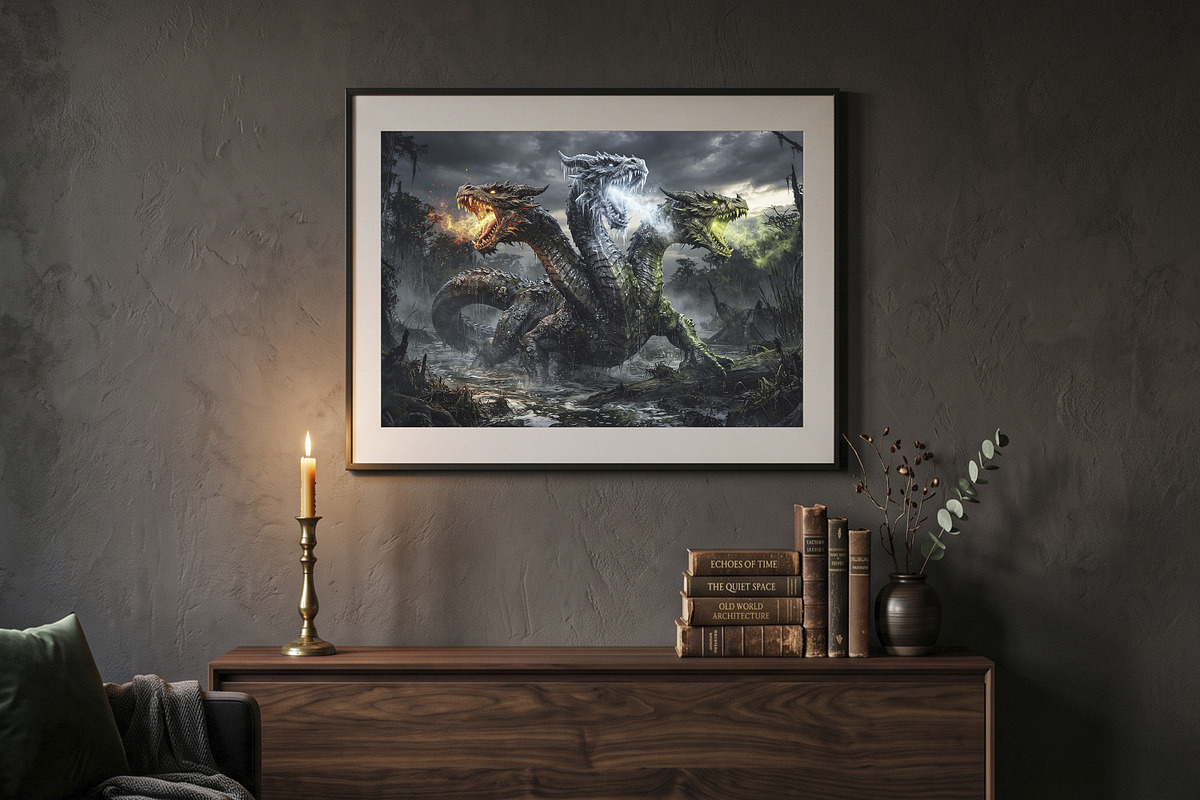 Epic Dragon Wall Art Set, a Decorative Illustration by Nadia Semyroz (Photo 8 of 8)