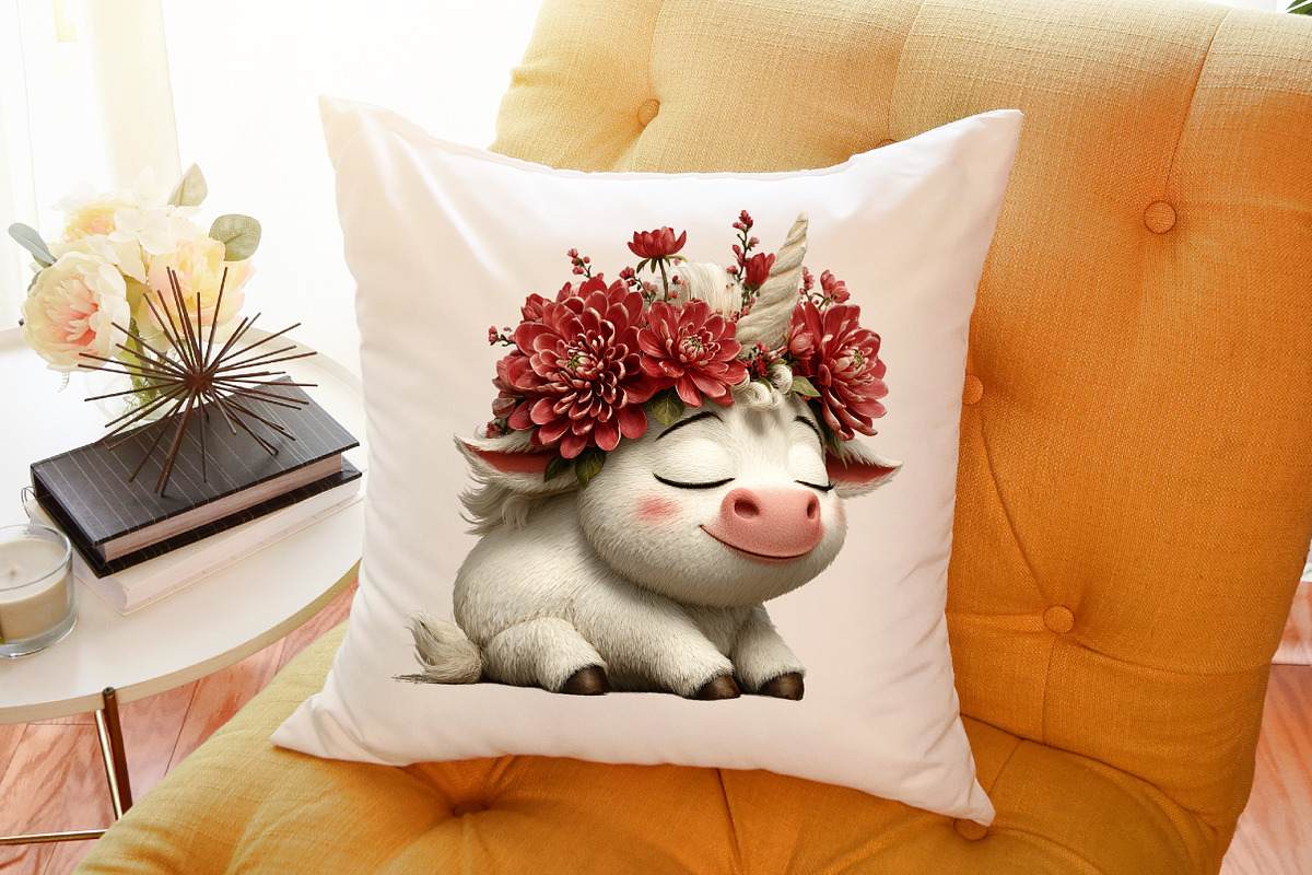 Watercolor Cute Unicorn Clipart Bund, an Illustration by Sublimation Artist (Photo 6 of 6)