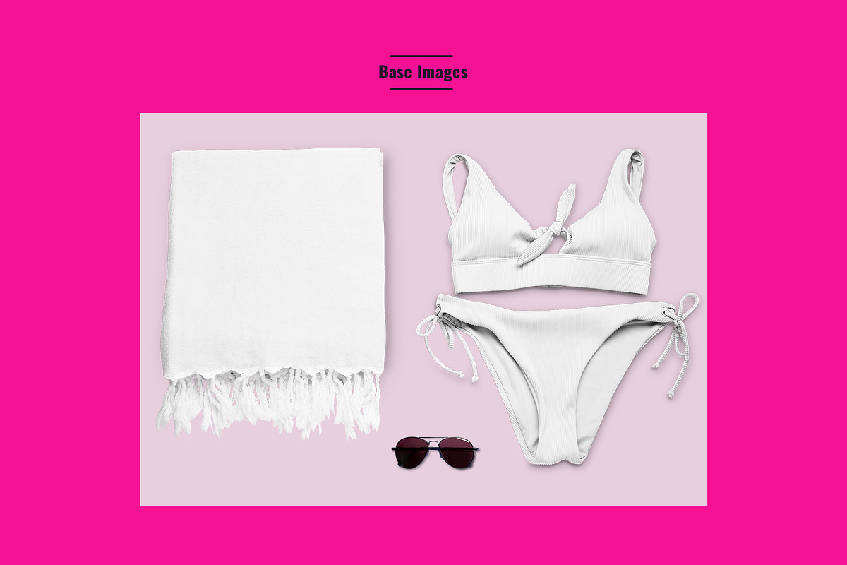 Female Beachwear Scene Mockup, an Apparel Mockup by Designertale (Photo 7 of 7)
