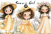 Cute Summer Girl PNG Clipart, a Seasonal Illustration by CreationArt (Thumbnail 1 of 7)