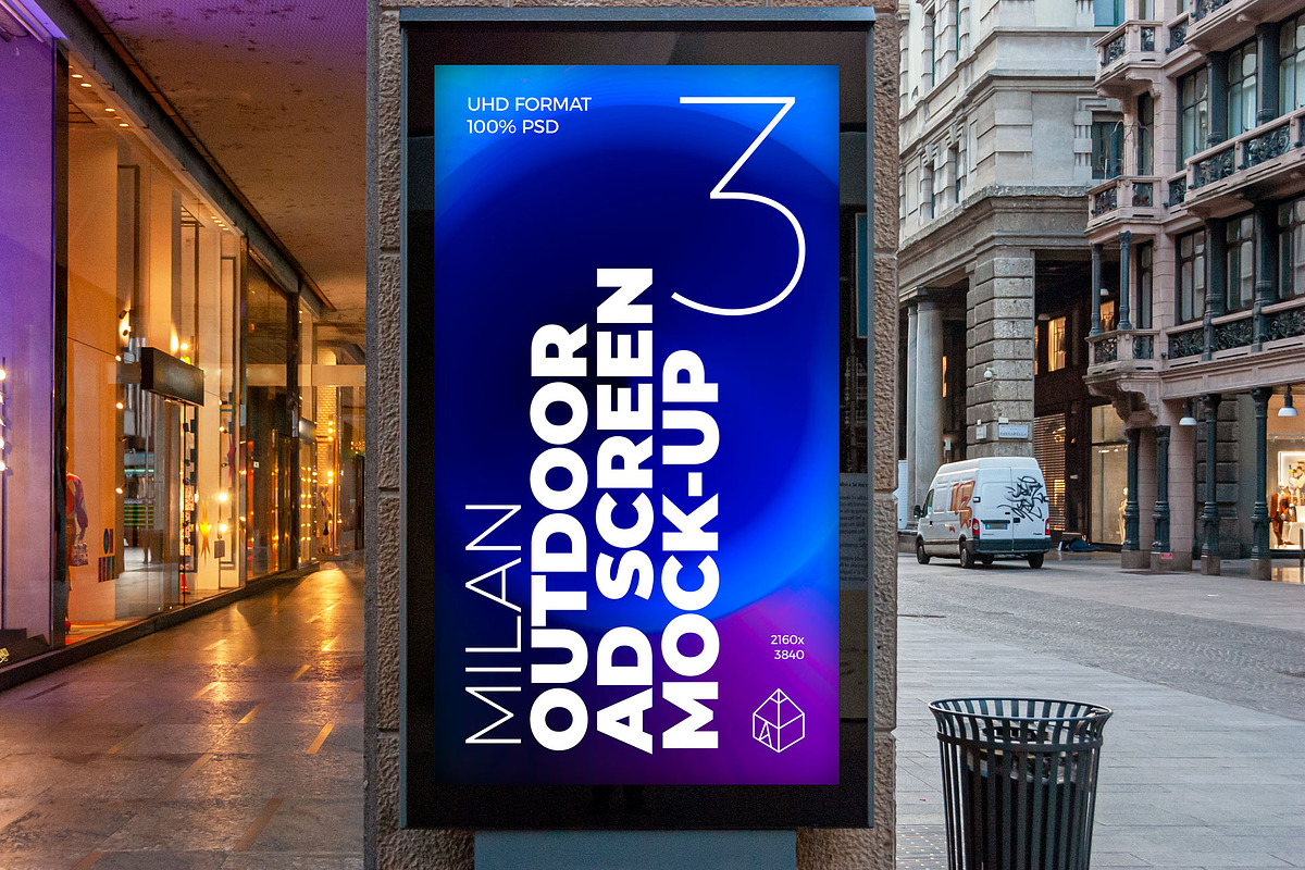 Milan Outdoor Ad Screen MockUps Set, an Advertising Mockup by Graphic Shelter (Photo 3 of 7)