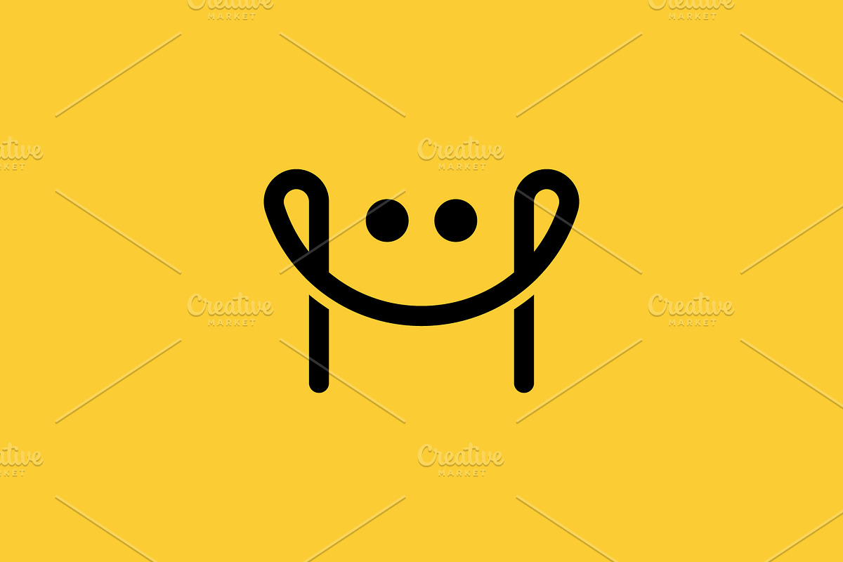 H Happy Logo, a Branding & Logo Template by kurostd