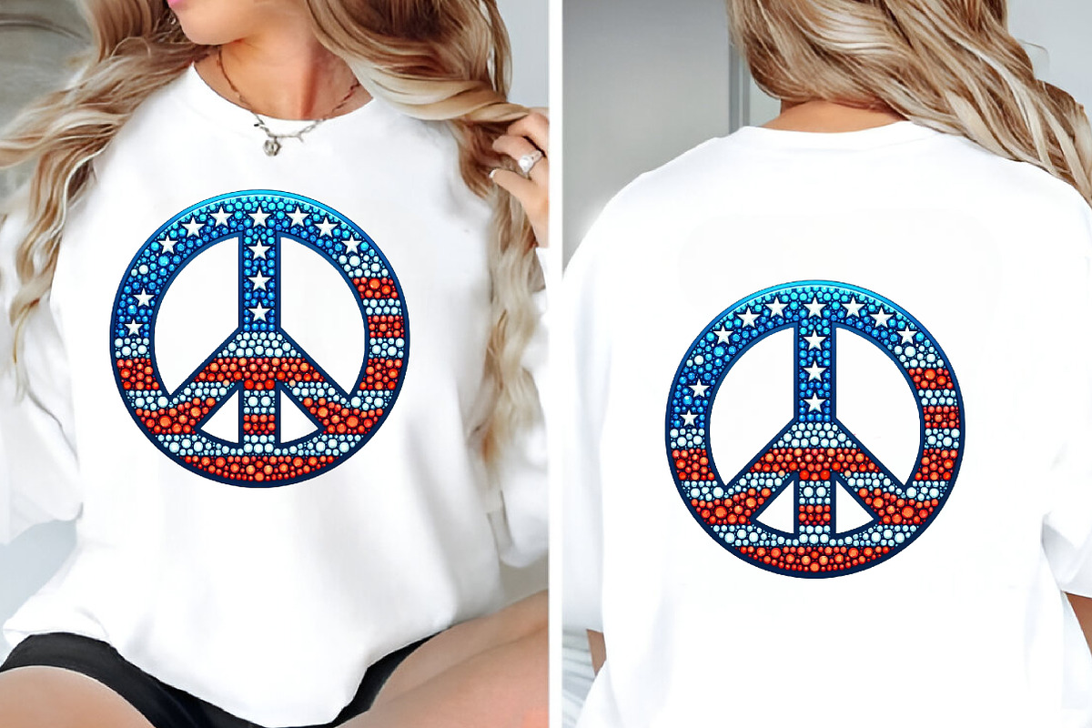 Patriotic Peace Sign Independence, an Illustration by Designworld (Photo 4 of 7)