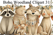 Boho Woodland Clipart, an Illustration by DreamArtGraphic (Thumbnail 1 of 8)