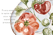 Hand-Painted Vegetable Clipart, a Food Illustration by LenArt (Thumbnail 5 of 15)