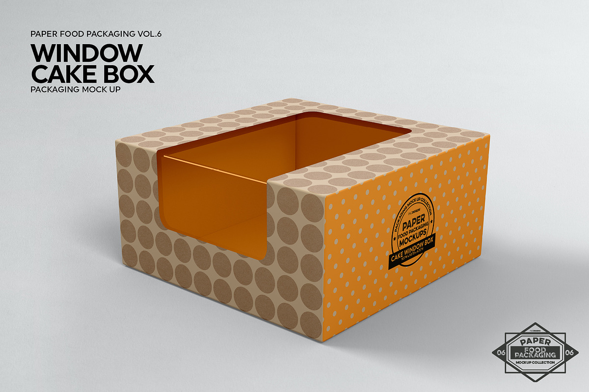 Cake Window Box Packaging Mockup, a Packaging Mockup by INCDesign (Photo 5 of 6)