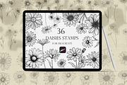 Daisy Procreate Stamp, a Brush Add-On by Dervik Art Store (Thumbnail 1 of 6)