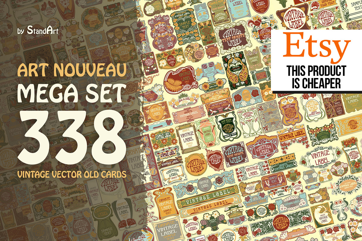 Covers Art Nouveau - mega set, a Decorative Illustration by Stanislav Kharchevskyi (Photo 1 of 10)