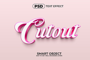 Cutout 3d Editable Text Effect Style