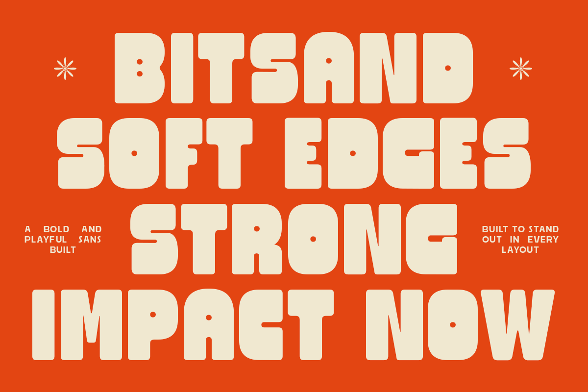 Bitsand – Bold Playful Display Font, a Sans Serif Font by roomspace creative lab (Photo 7 of 10)