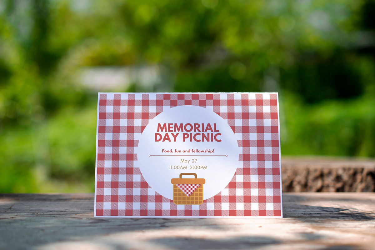 A6 Landscape Bi-fold Card Mockup, a Print Template by ItemBridge (Photo 2 of 2)