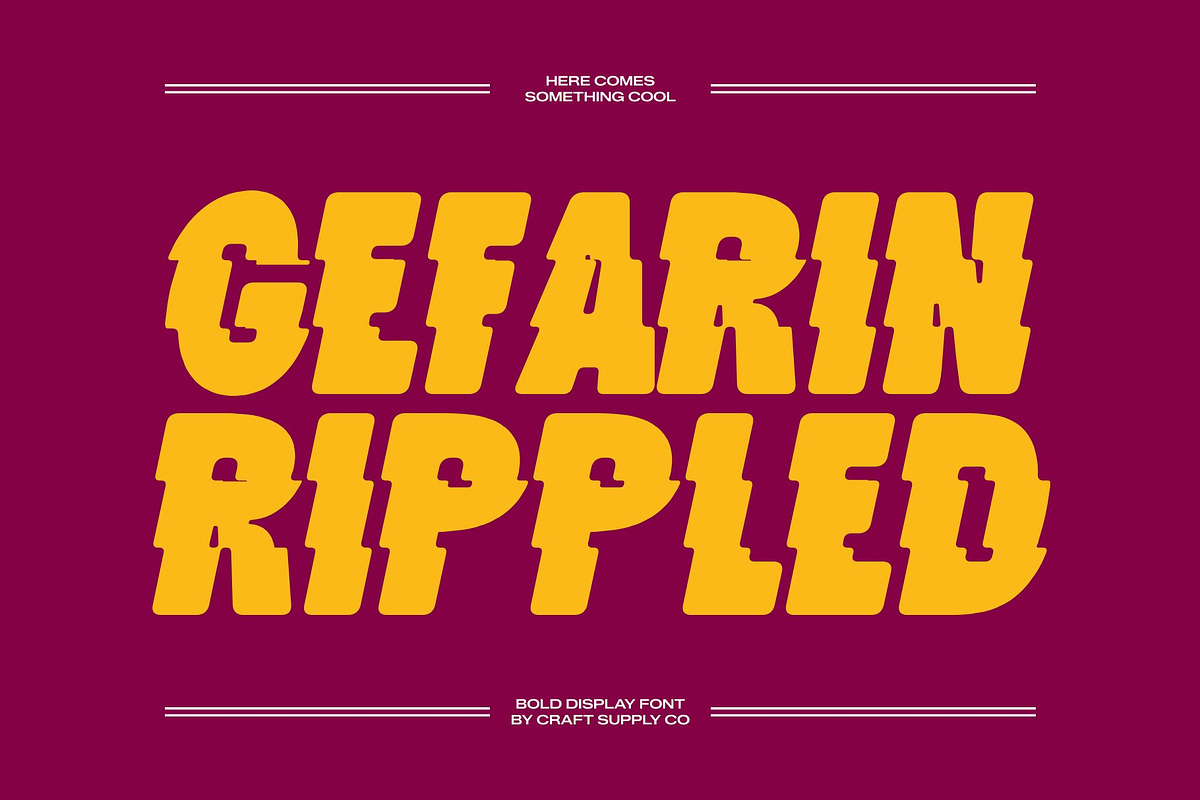 Gefarin Rippled, a Sans Serif Font by Craft Supply Co. (Photo 1 of 8)