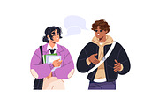 People talk, chat, discuss set, a Person Illustration by PaperTrident (Thumbnail 6 of 9)