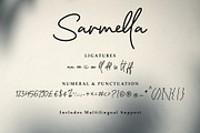 Sarmella Script Font, a Script Font by Signatoro (Thumbnail 9 of 15)