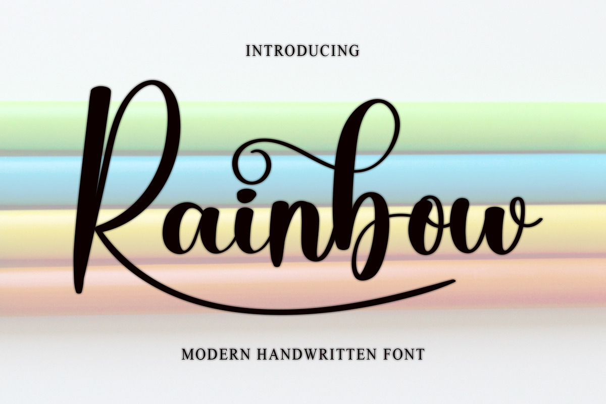 Rainbow, a Handwritten Font by InermediaSTUDIO (Photo 1 of 8)