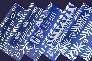 Blue And White African Mudcloth