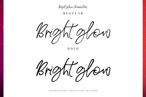 Bright Glow Script Font