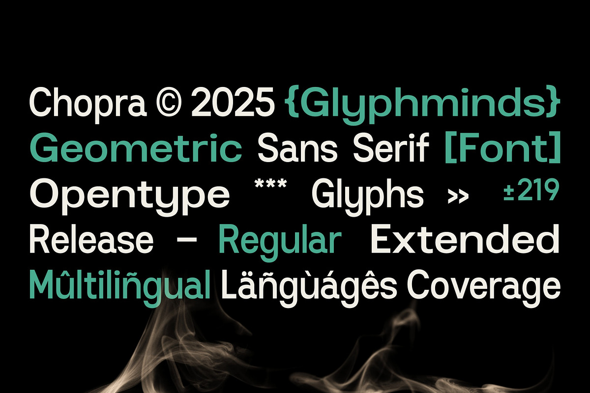Chopra Typeface, a Sans Serif Font by Glyphminds Studios (Photo 5 of 8)