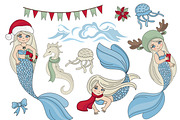 CHRISTMAS MERMAID, a Decorative Illustration by FARAWAYKINGDOM (Thumbnail 11 of 14)