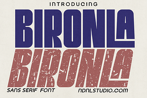 Bironla – Sans Serif Font