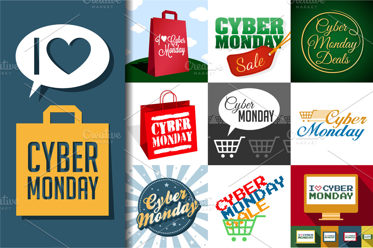 I Love Cyber Monday, an Object Graphic by Rosa Puchalt