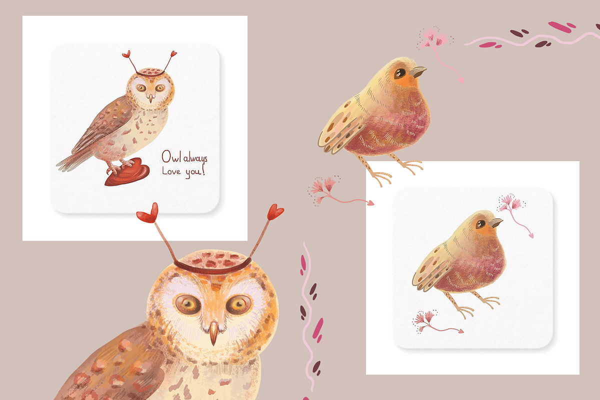 Valentine’s Day Folk Clipart, a Seasonal Illustration by FaliushViktoriaArtist (Photo 9 of 11)