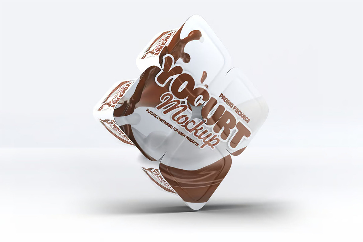 Plastic Container for Yogurt Mockup, a Packaging Mockup by DesignRushMarket (Photo 8 of 9)