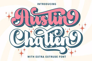 Austin Vintage Font With Extrude