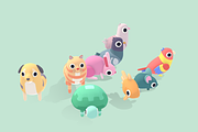 Pet Animals - Quirky Series, an Animal 3D Model by Polydactyl (Thumbnail 5 of 6)