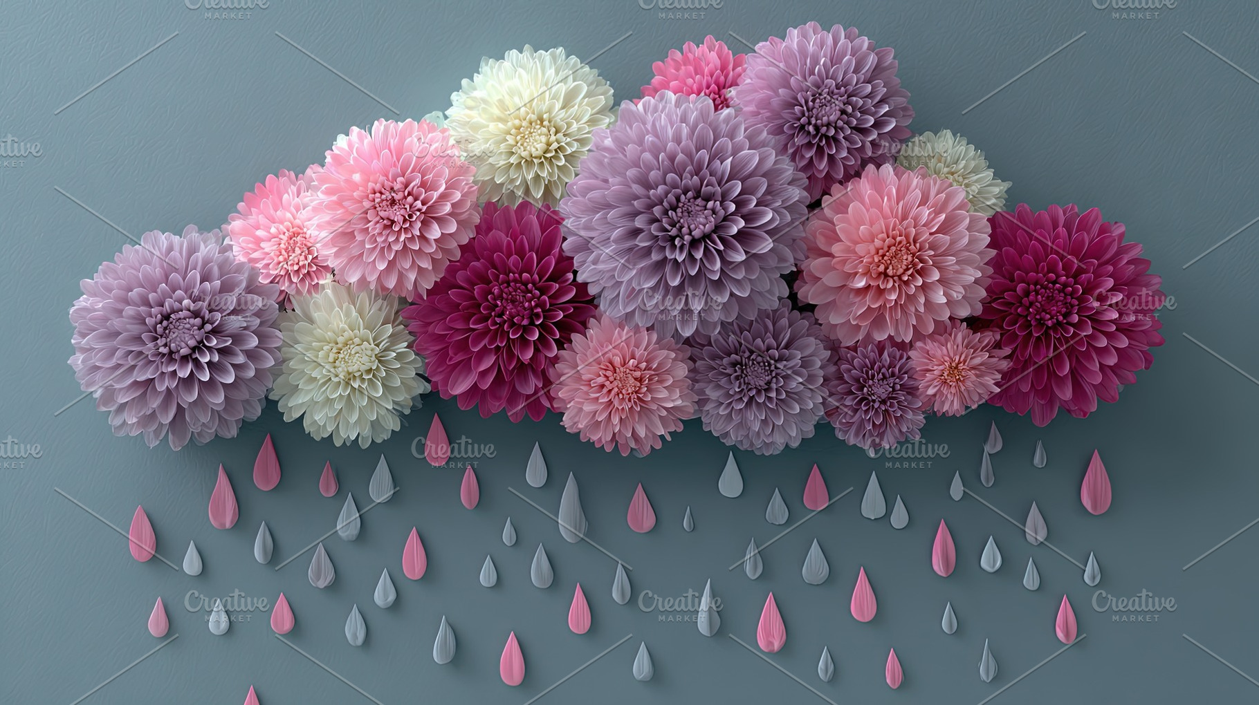Floral Cloud with Raindrops, an Abstract Photo by Ales Munt